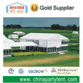 Multi functional double decker trade show tent with glass wall for events